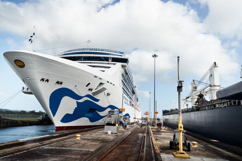 Island Princess in Panama Canal